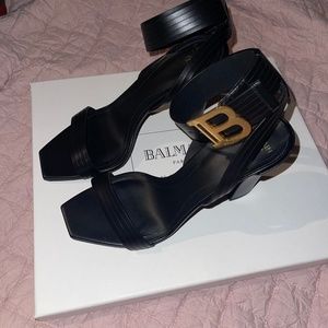 Balmain Calfskin leather heel